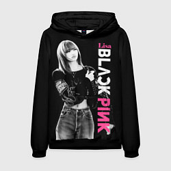 Толстовка-худи мужская Blackpink Beautiful Lisa, цвет: 3D-черный