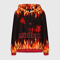 Толстовка-худи мужская Fire Roblox, цвет: 3D-красный