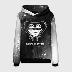 Толстовка-худи мужская Poppy Playtime glitch на темном фоне, цвет: 3D-черный