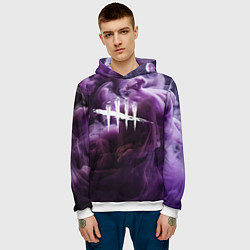 Толстовка-худи мужская Dead By Daylight Logo Smoke, цвет: 3D-белый — фото 2