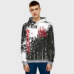 Толстовка-худи мужская Лапа медведя, цвет: 3D-меланж — фото 2