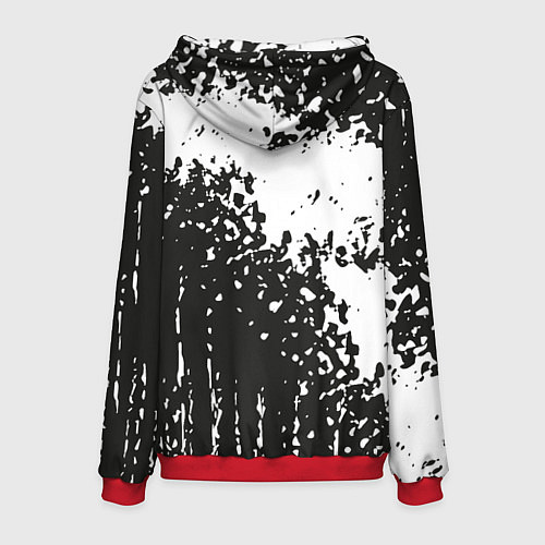 Мужская толстовка Лапа медведя / 3D-Красный – фото 2