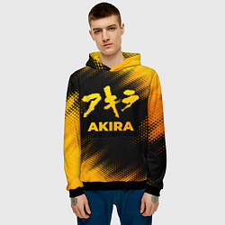 Толстовка-худи мужская Akira - gold gradient, цвет: 3D-черный — фото 2