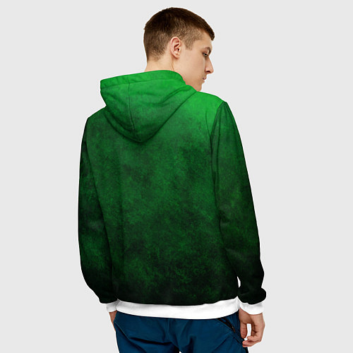 Мужская толстовка Токсичный градиент / 3D-Белый – фото 4