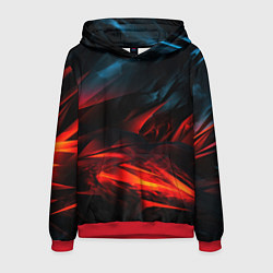 Толстовка-худи мужская Red black abstract, цвет: 3D-красный