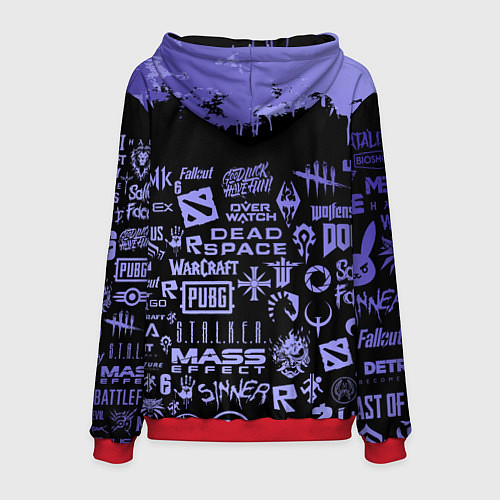 Мужская толстовка Games pattern / 3D-Красный – фото 2