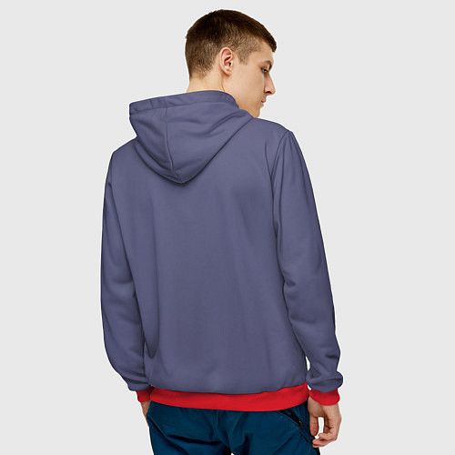 Мужская толстовка Маленькая нарисованная девочка / 3D-Красный – фото 4