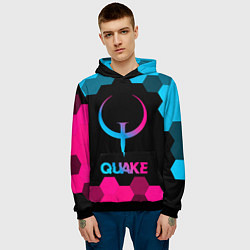 Толстовка-худи мужская Quake - neon gradient, цвет: 3D-черный — фото 2