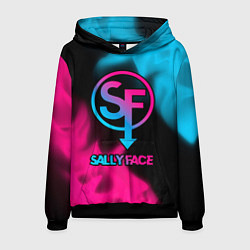 Толстовка-худи мужская Sally Face - neon gradient, цвет: 3D-черный
