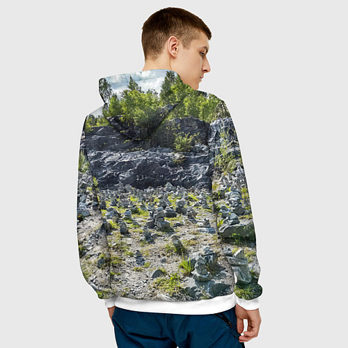 Мужская толстовка Карелия / 3D-Белый – фото 4