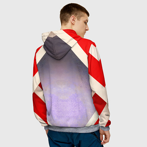 Мужская толстовка Девушка блондинка в спортивном костюме / 3D-Меланж – фото 4