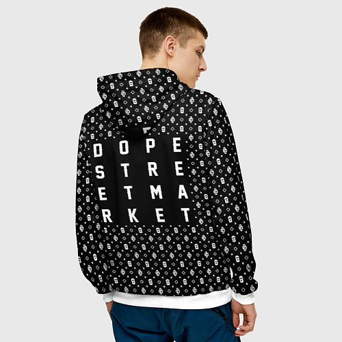 Мужская толстовка Dope street market DXIII / 3D-Белый – фото 4