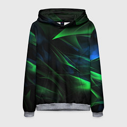 Толстовка-худи мужская Dark green background, цвет: 3D-меланж