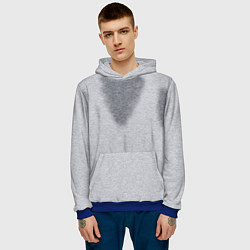 Толстовка-худи мужская С пятнами пота, цвет: 3D-синий — фото 2