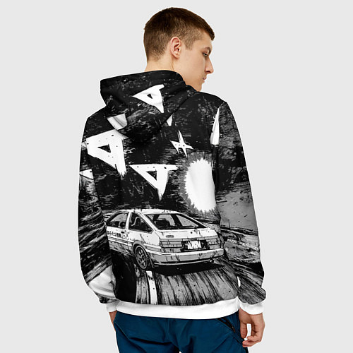 Мужская толстовка Инициал Ди / 3D-Белый – фото 4