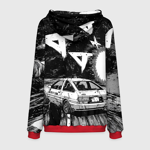 Мужская толстовка Инициал Ди / 3D-Красный – фото 2