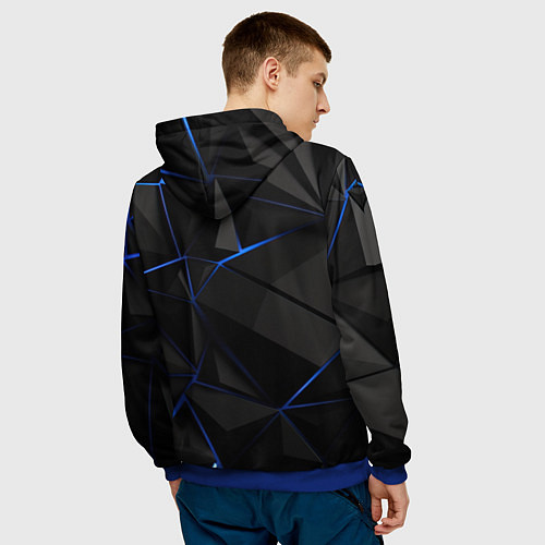 Мужская толстовка Black blue style / 3D-Синий – фото 4