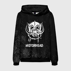 Мужская толстовка Motorhead glitch на темном фоне