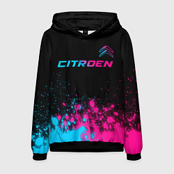 Мужская толстовка Citroen - neon gradient: символ сверху