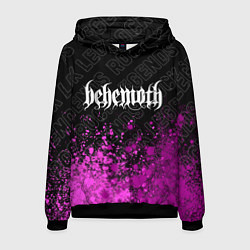 Толстовка-худи мужская Behemoth rock legends: символ сверху, цвет: 3D-черный