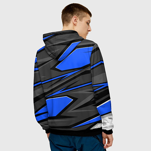 Мужская толстовка Вольцваген - спортивная униформа / 3D-Черный – фото 4