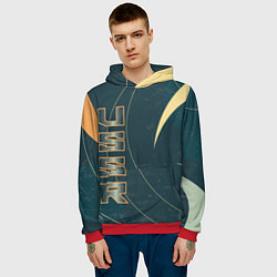 Толстовка-худи мужская СССР Космос, цвет: 3D-красный — фото 2