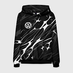 Толстовка-худи мужская Volkswagen - острые линии, цвет: 3D-черный