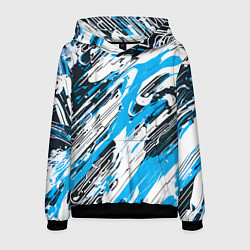 Мужская толстовка Спонтанные брызги голубые