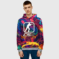 Толстовка-худи мужская CS 2 hyperbeast, цвет: 3D-меланж — фото 2