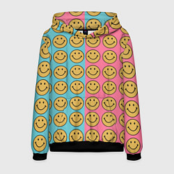 Толстовка-худи мужская Smiley, цвет: 3D-черный