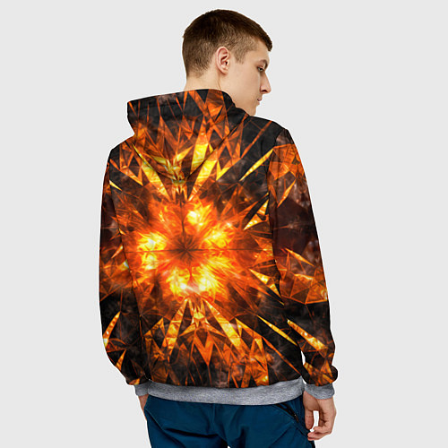 Мужская толстовка Fire abstract / 3D-Меланж – фото 4