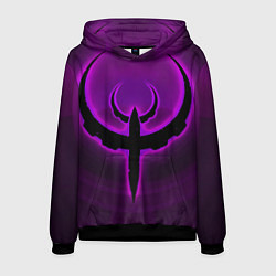 Толстовка-худи мужская Quake фиолетовый, цвет: 3D-черный