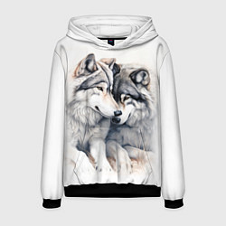 Мужская толстовка Волчья дружная семья