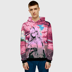 Толстовка-худи мужская Пауэр - Человек бензопила, цвет: 3D-черный — фото 2