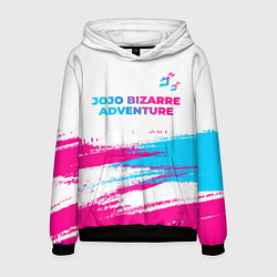 Толстовка-худи мужская JoJo Bizarre Adventure neon gradient style: символ, цвет: 3D-черный