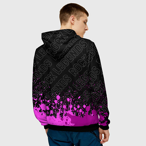 Мужская толстовка Coldplay rock legends: символ сверху / 3D-Черный – фото 4