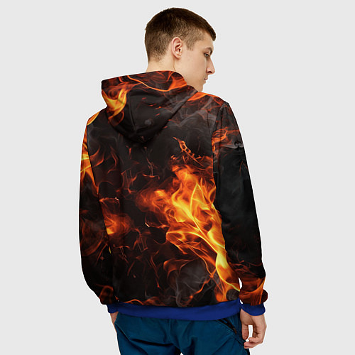Мужская толстовка Fire style / 3D-Синий – фото 4