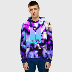 Толстовка-худи мужская Isuzu brend auto, цвет: 3D-синий — фото 2