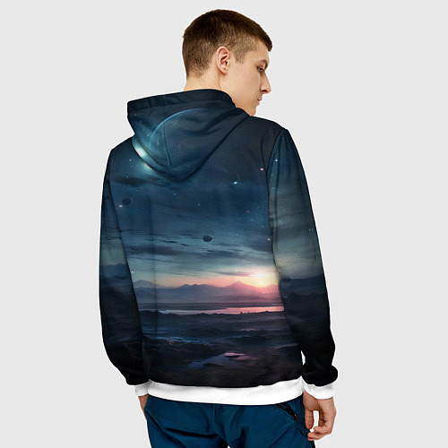 Мужская толстовка Пилот Шаттла - Старфилд / 3D-Белый – фото 4