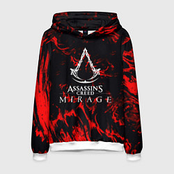 Толстовка-худи мужская Assassins Creed кровь тамплиеров, цвет: 3D-белый