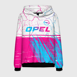 Мужская толстовка Opel neon gradient style: символ сверху