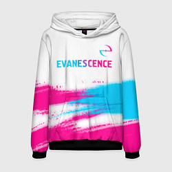 Мужская толстовка Evanescence neon gradient style: символ сверху