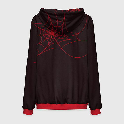 Мужская толстовка Красная паутина / 3D-Красный – фото 2