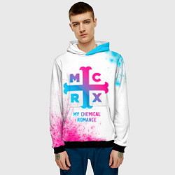 Толстовка-худи мужская My Chemical Romance neon gradient style, цвет: 3D-черный — фото 2