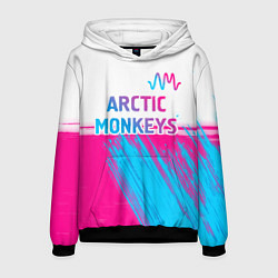 Мужская толстовка Arctic Monkeys neon gradient style: символ сверху