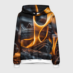 Мужская толстовка Дрова в костре - нейросеть