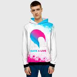 Толстовка-худи мужская Date A Live neon gradient style, цвет: 3D-черный — фото 2