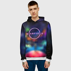 Толстовка-худи мужская Starfield xbox, цвет: 3D-белый — фото 2