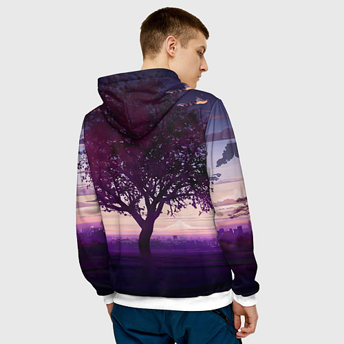 Мужская толстовка Love Money Rock-n-Roll сакура / 3D-Белый – фото 4