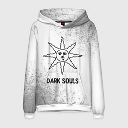 Толстовка-худи мужская Dark Souls glitch на светлом фоне, цвет: 3D-белый